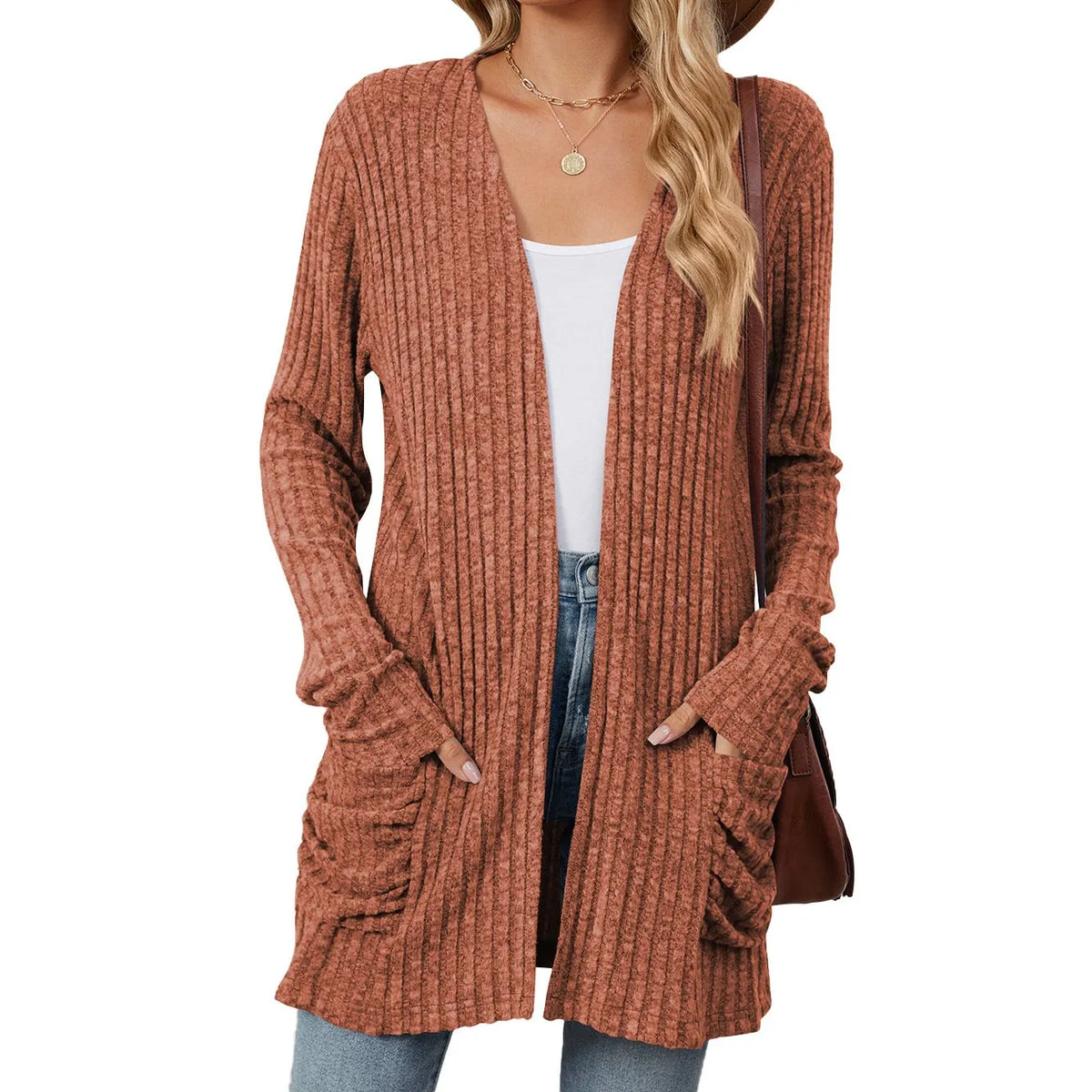 Cozy Autumn Ribbed Cardigan (Buy 2 Free Shipping)