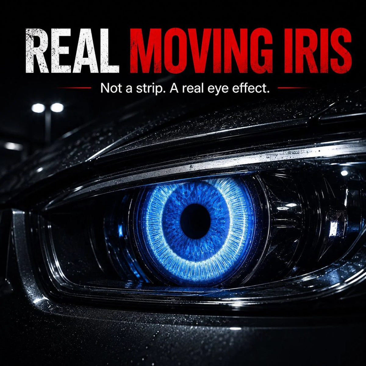 🎉 👁️ Demon Eye RGB Headlight Kit – Animated Iris Car Lighting Upgrade