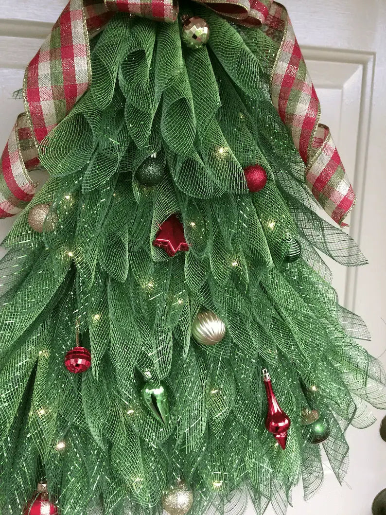 🔥Last Day 49% OFF - 🎄Handmade Christmas Tree Wreath for Front Door