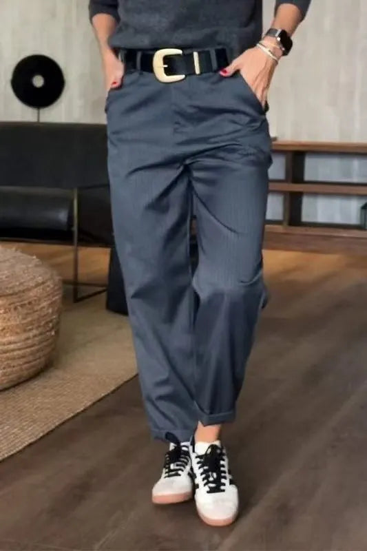 Women's Casual Striped Cropped Suit Pants (Buy 2 Free Shipping)