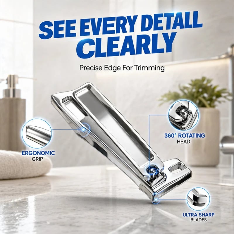 🔥HOT SALE🔥360-Degree Rotating Stainless Steel Nail Clipper