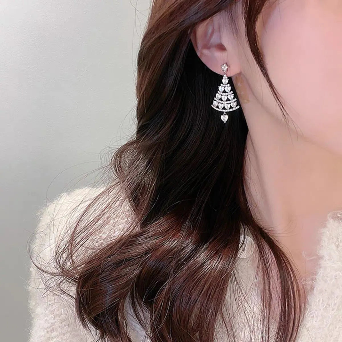 🎅Early Christmas Sale 49% OFF🎄-Christmas Gift For Her -Shiny Christmas Tree Earrings