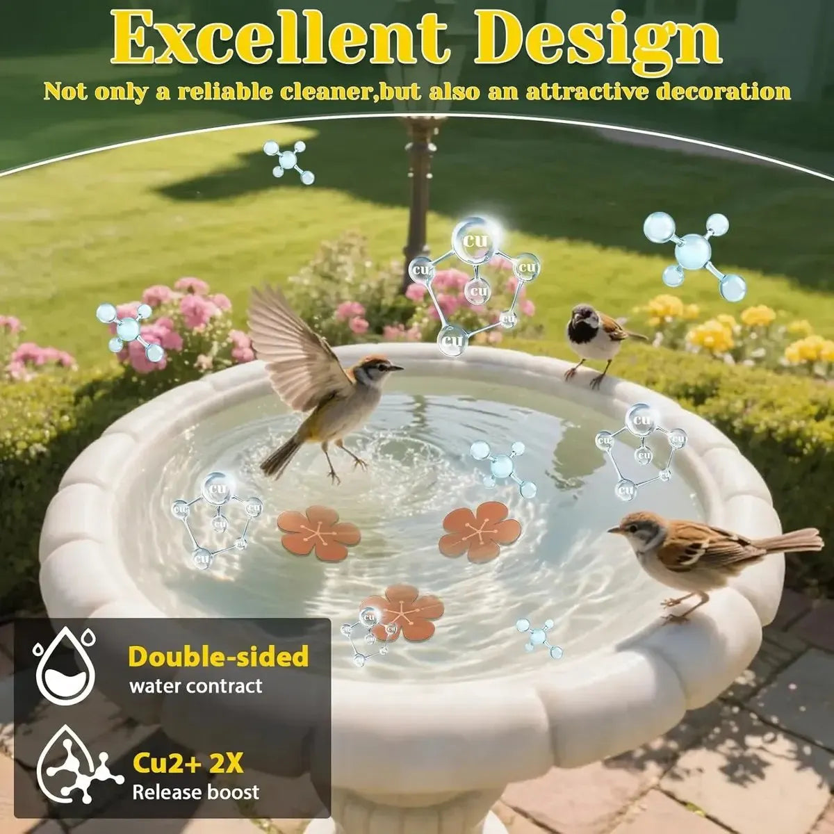 🔥HOT SALE🔥3Pcs Bird Bath Copper Purification Disk