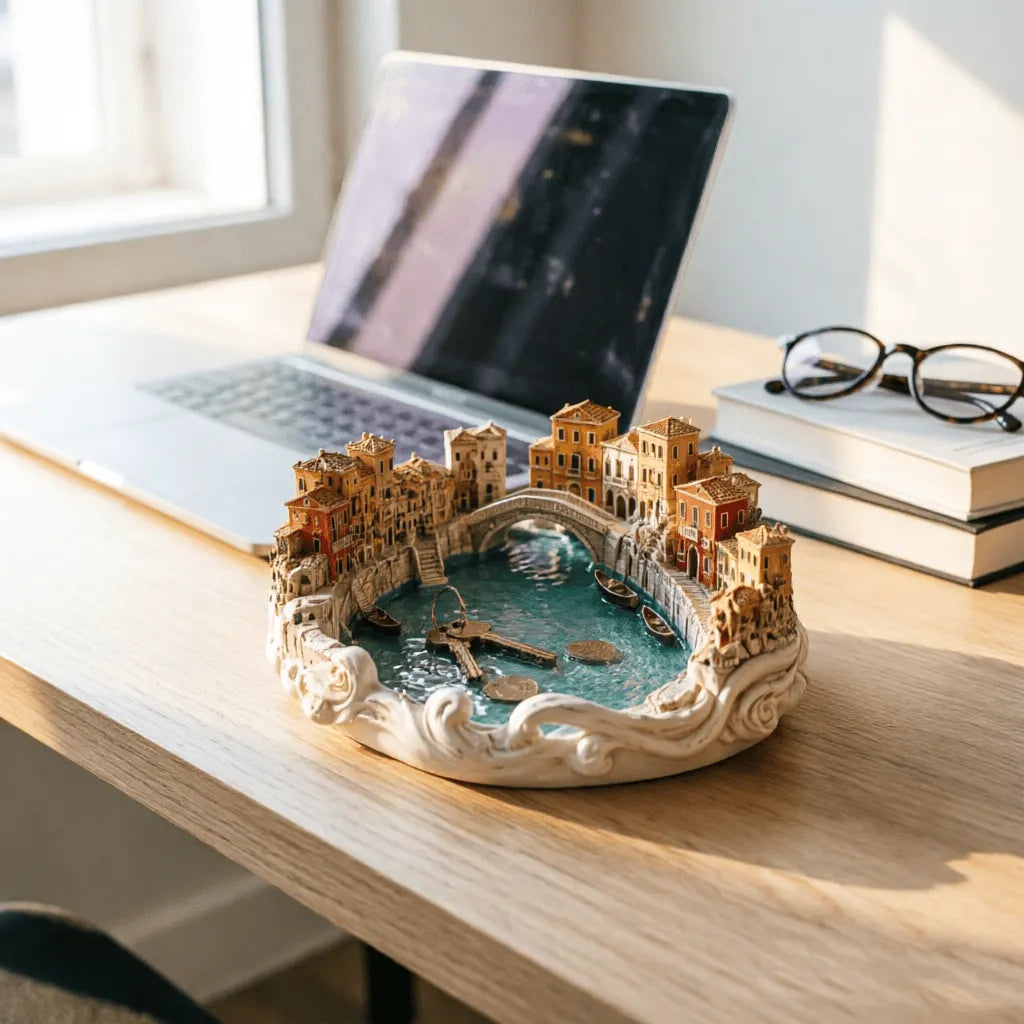 🔥LAST DAY 50% OFF - 🛶✨ Bring the Romance of Venice to Your Entryway! Miniature Water City Catch-all Dish
