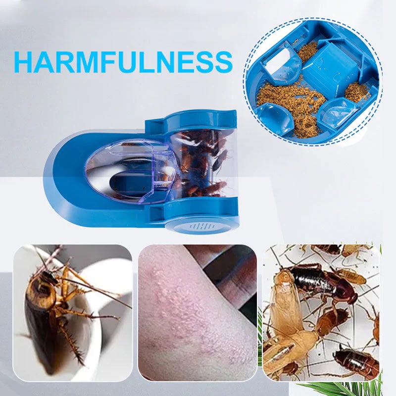 🥳2026 HOT SALE🥳💞50K+ SOLD!🪳🛡️ ! Household Cockroach Trap – Powerful bait, enclosed design. Reusable, eco‐friendly. Keep kitchen pest‐free. ✨🍽️