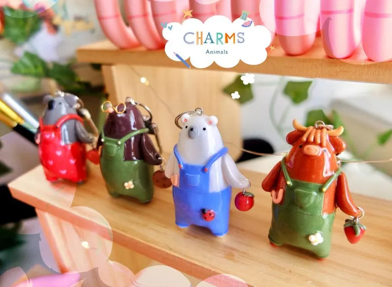 💖Valentines Day Gift - 🐮Animal Clay Charm