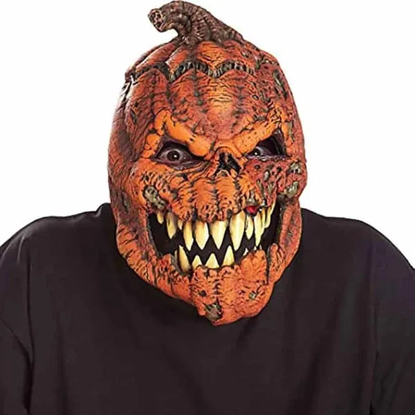 🔥Hot Sale 49% OFF 🎃 💥 Pumpkin Mask Halloween Horror Latex Pumpkin Dress Up