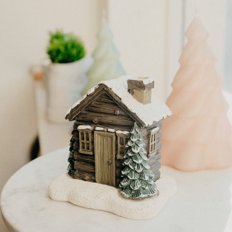 🎉🏠Log Cabin Incense Burner with Smoking Chimney🎄Perfect Christmas Gift