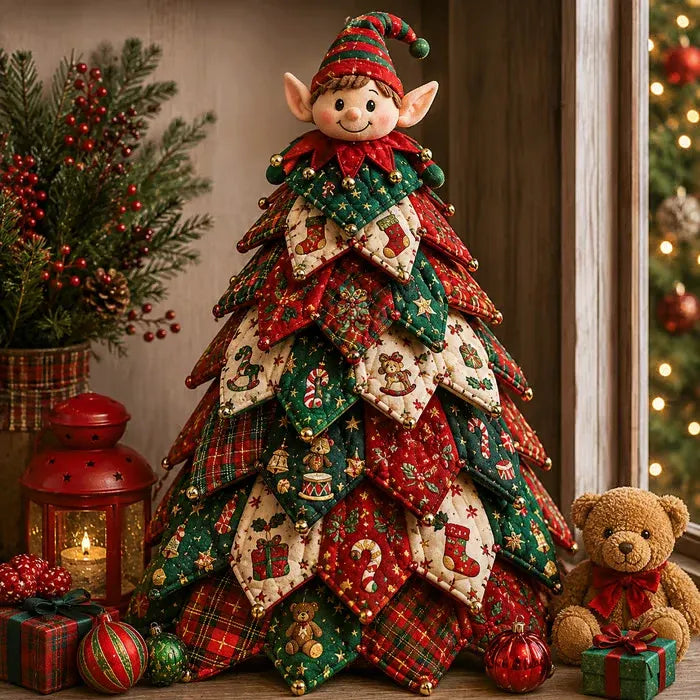 🔥 HOT SALE 🔥🔥LAST DAY 49% OFF - 🎄🧵DIY Quilted Christmas Tree Kit – Handmade Fabric Holiday Tabletop Tree Decor