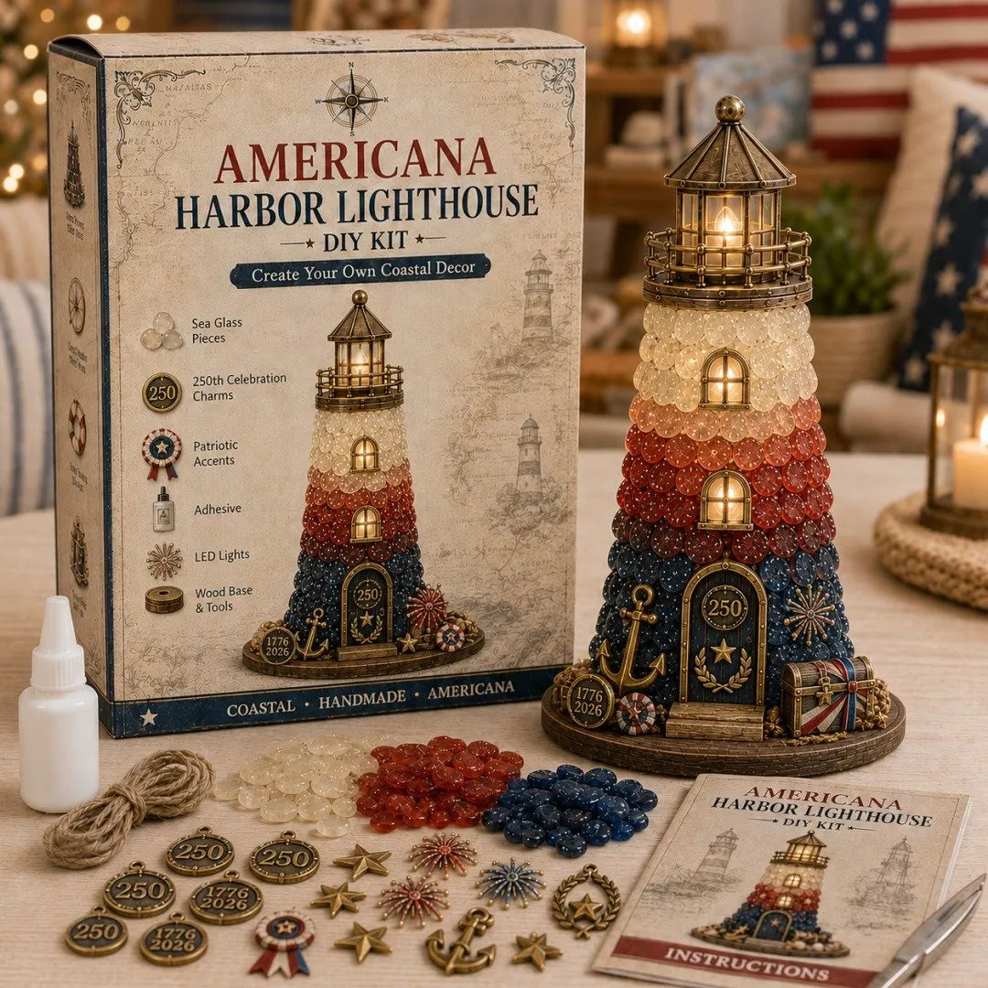 🔥 HOT SALE 🔥⏳ Last Day 49% OFF – 🌊 Beginner-Friendly DIY Lighted Sea Glass-Style Lighthouse Kit Collection | Complete Kit with Sea Glass-Style Pieces, LED Lights & Step-by-Step Guide Included 💕