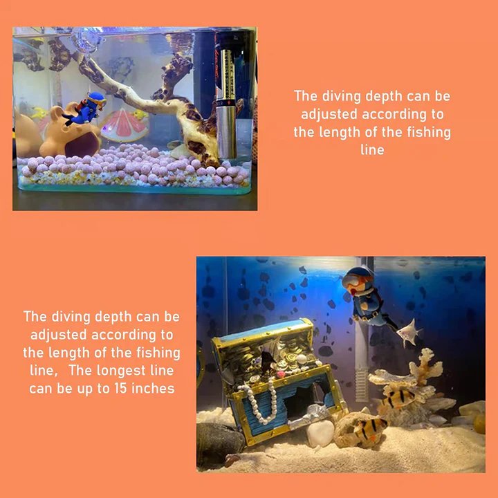 🔥LAST DAY 48% OFF🔥Aquarium Decorations, Lovely Diver Fish Tank, Floating Device(Buy 2 Get 1 Free)