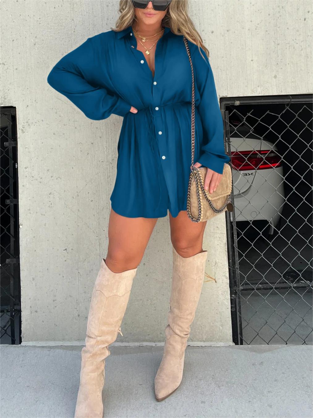 Women's Solid Color Long Sleeve Shirt Suit✨Buy 2 Free Shipping