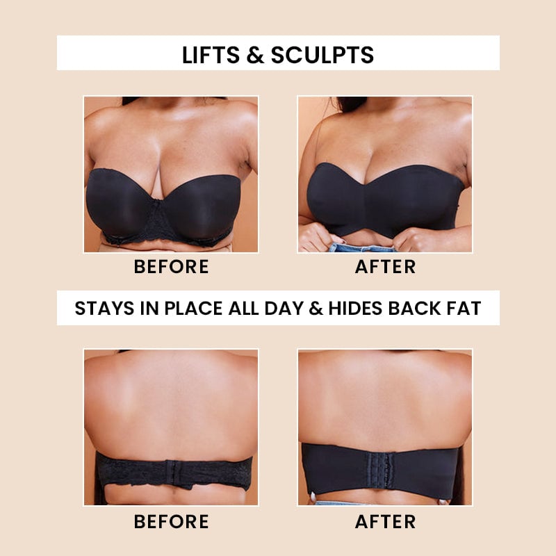 Full Support Non-Slip Convertible Bandeau Bra