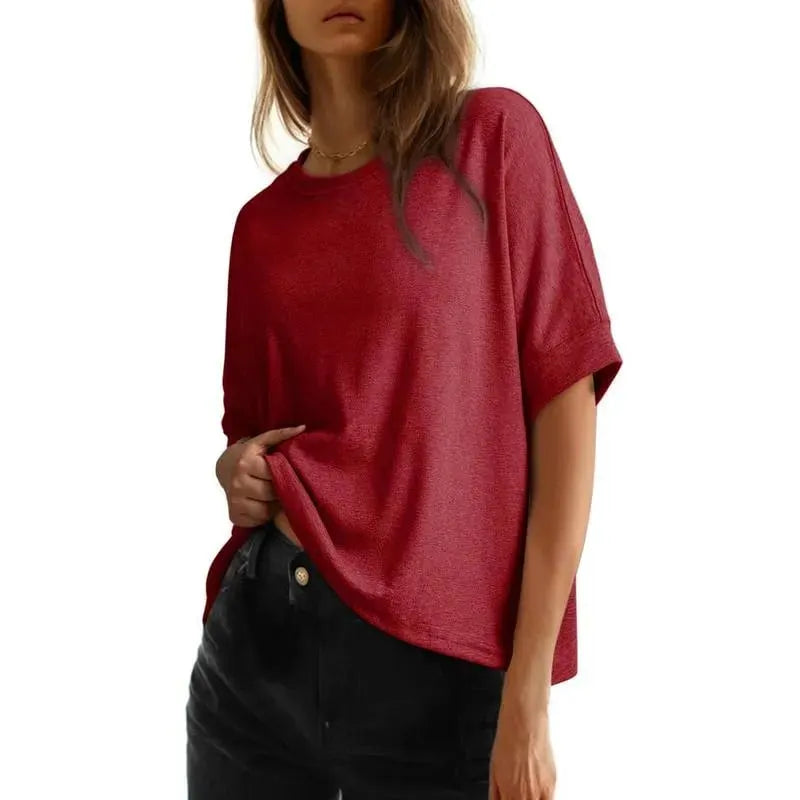 🎉Women's Tops for Women 2026 Loose Oversized Basic Tee Comfortable Soft Fabric Flattering Fit
