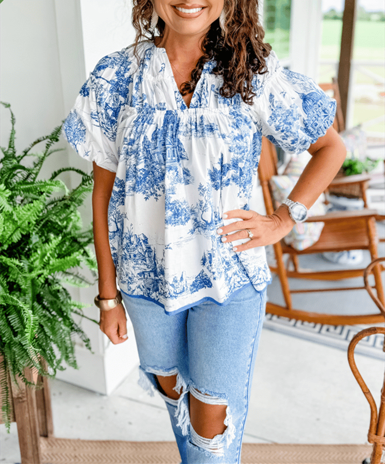 🔥WOMEN'S CLASSIC CHARM TOILE TOP(BUY 2 FREE SHIPPING)