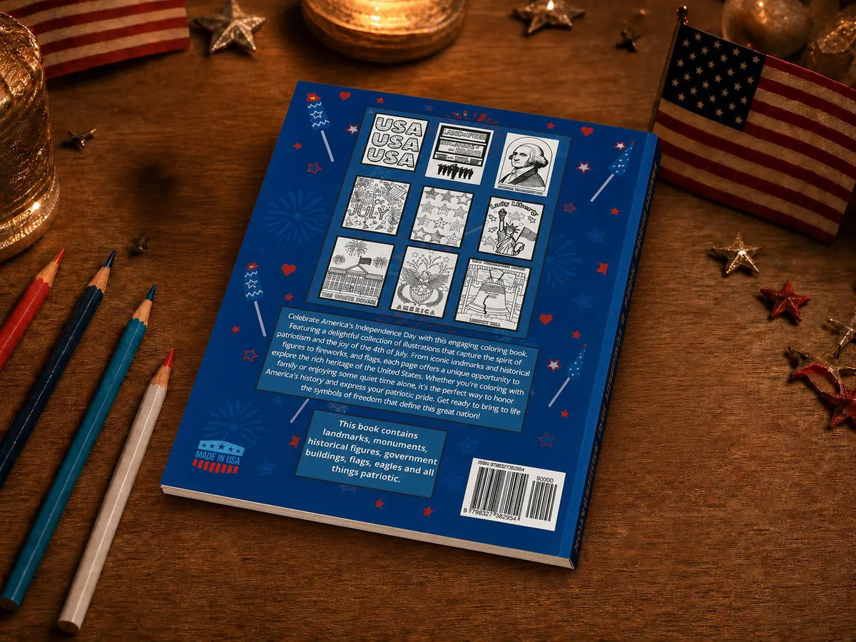 🇺🇸 American Pride Coloring Book – Patriotic 4th of July Coloring Book for Adults & Kids ✨