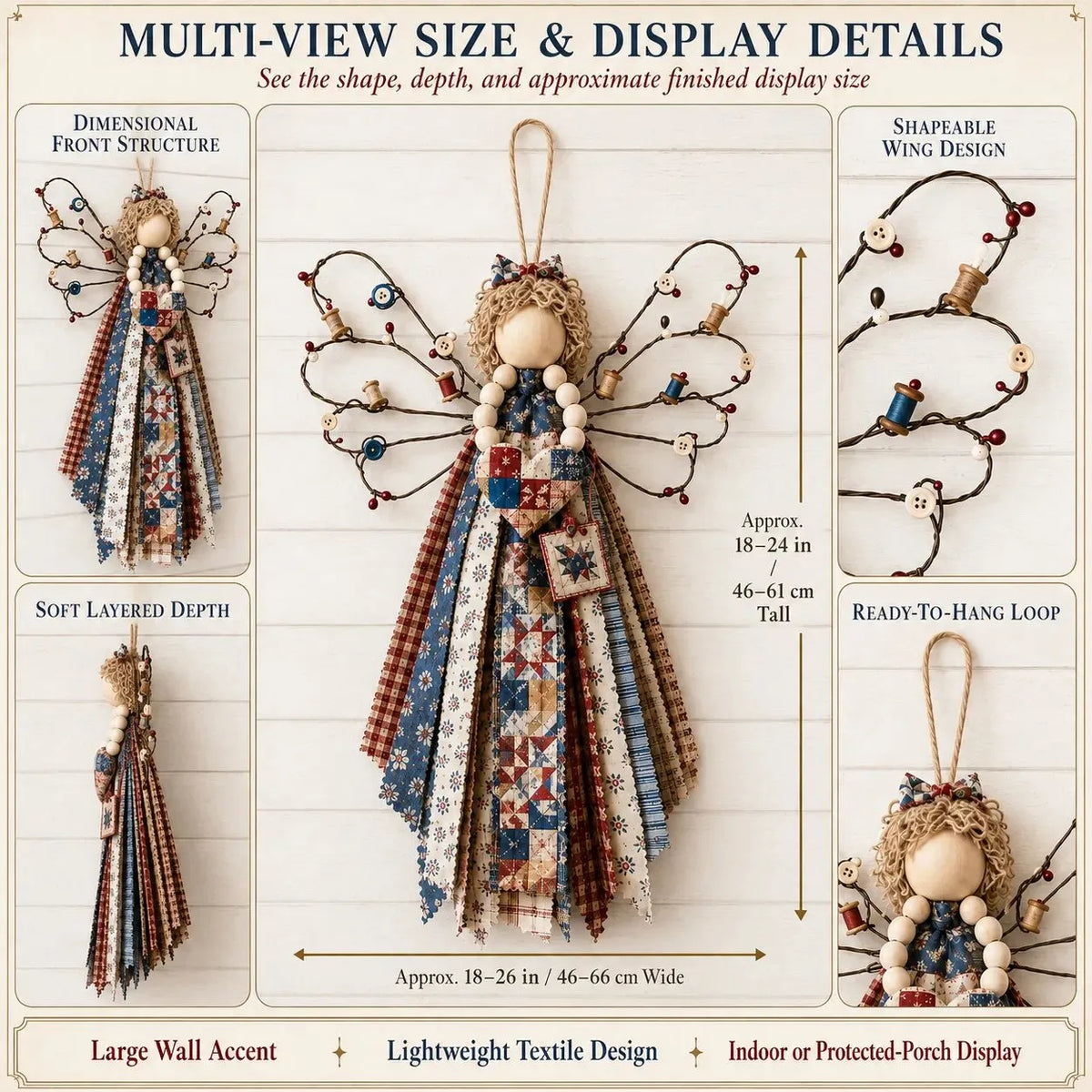 🔥 HOT SALE 🔥🪽 Angel Fabric Hanging DIY Kit