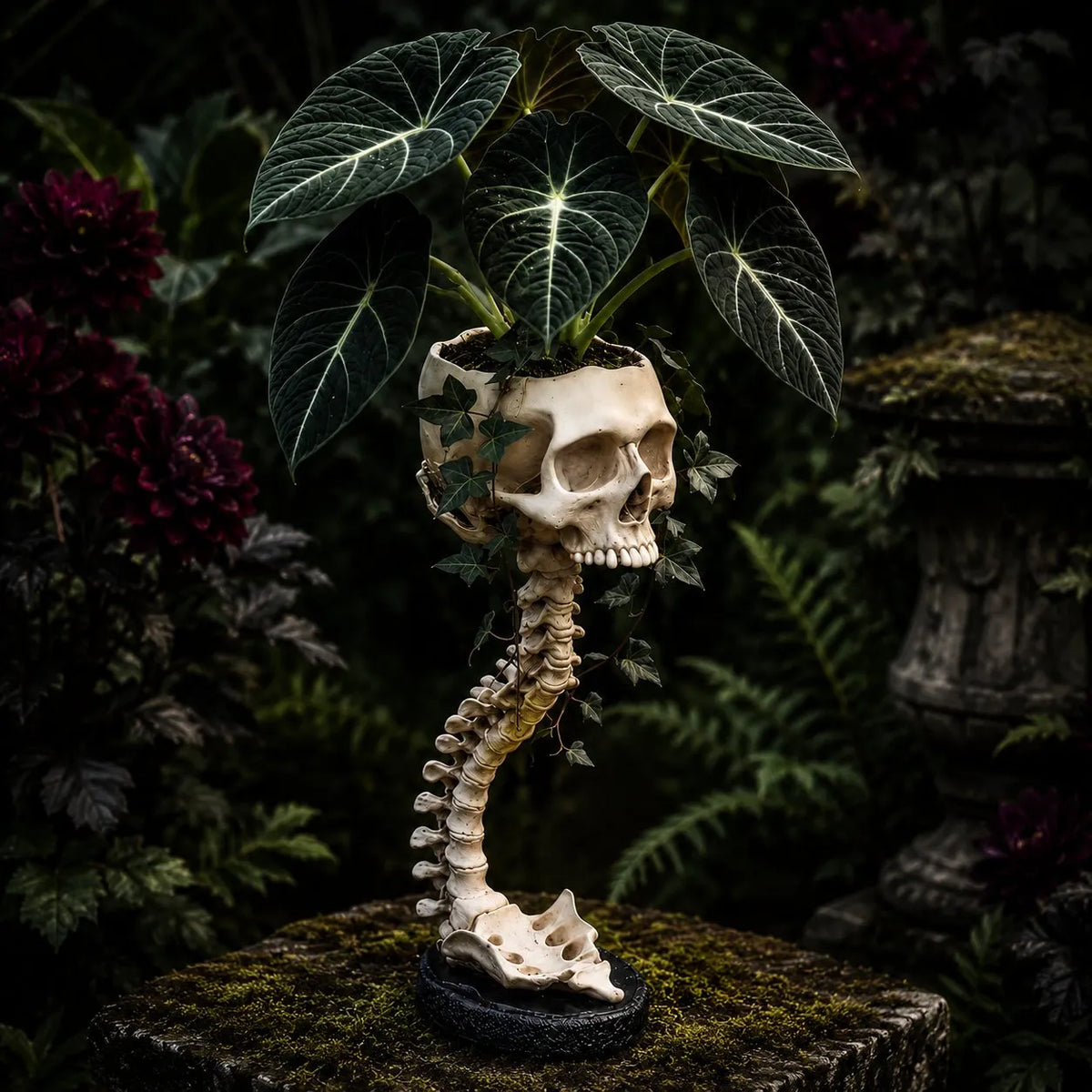 💥 LAST DAY 49% OFF - 💀🌿 Sculptured Skull Flowerpot (📦Buy 2 Free Shipping)