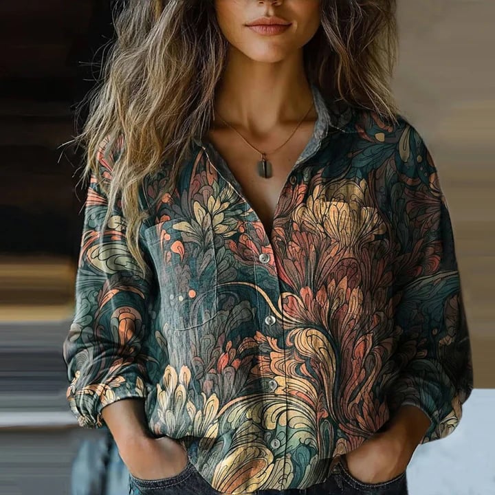 Printed Vintage Blouse