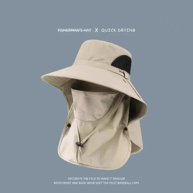 🎉Spring/Summer Fisherman's Hat Detachable Outdoor Fishing Face Covering Neck Protection