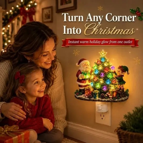 🎉🎄Jeweled Christmas Tree Plug-In Night Light