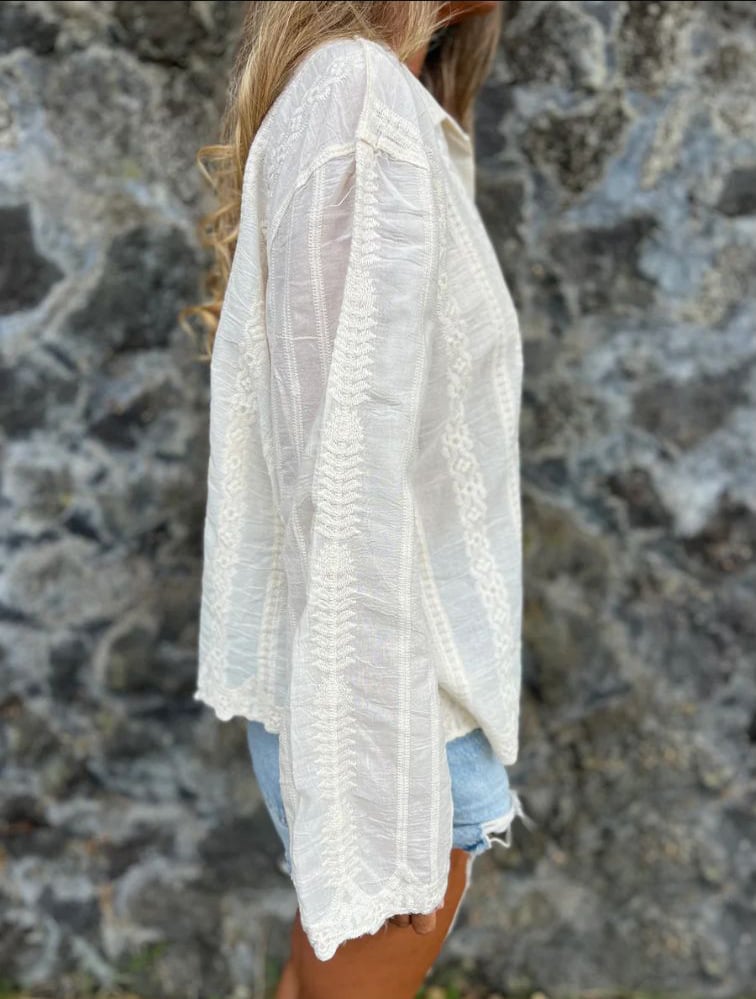Floral Embroidered Shirt