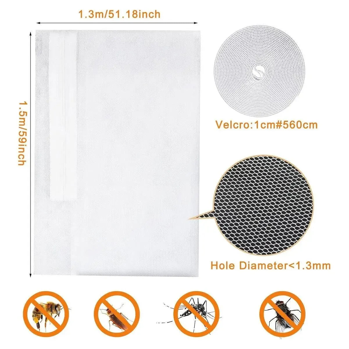 🔥HOT SALE🔥Self-adhesive Window Mesh Screen 🦟Anti Mosquito Insect Pet Proof Window Netting