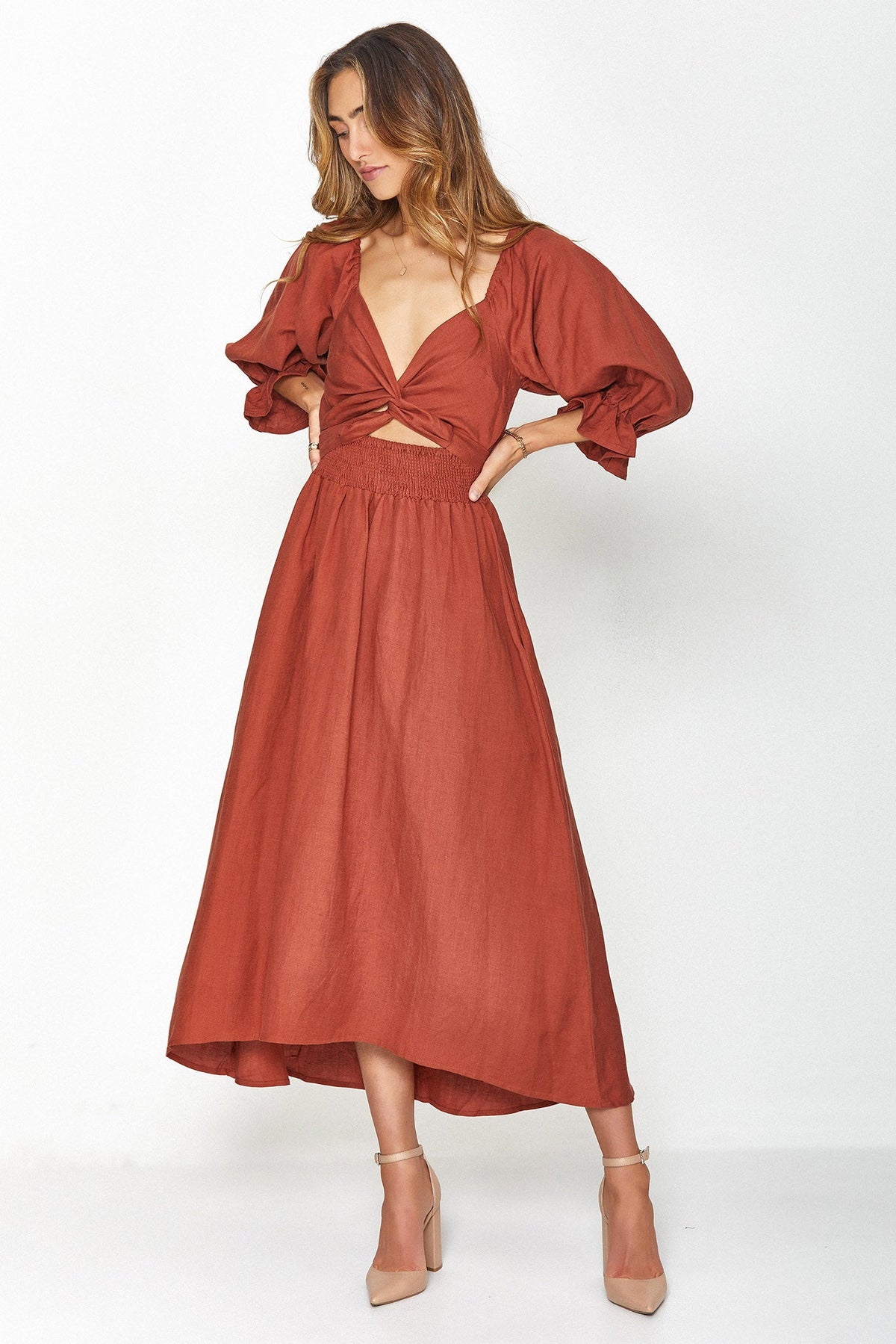🔥Last Day Promotion - BUY 2 FREE SHIPPING🔥French Ruffled Lantern Sleeves Multi-wear Dress