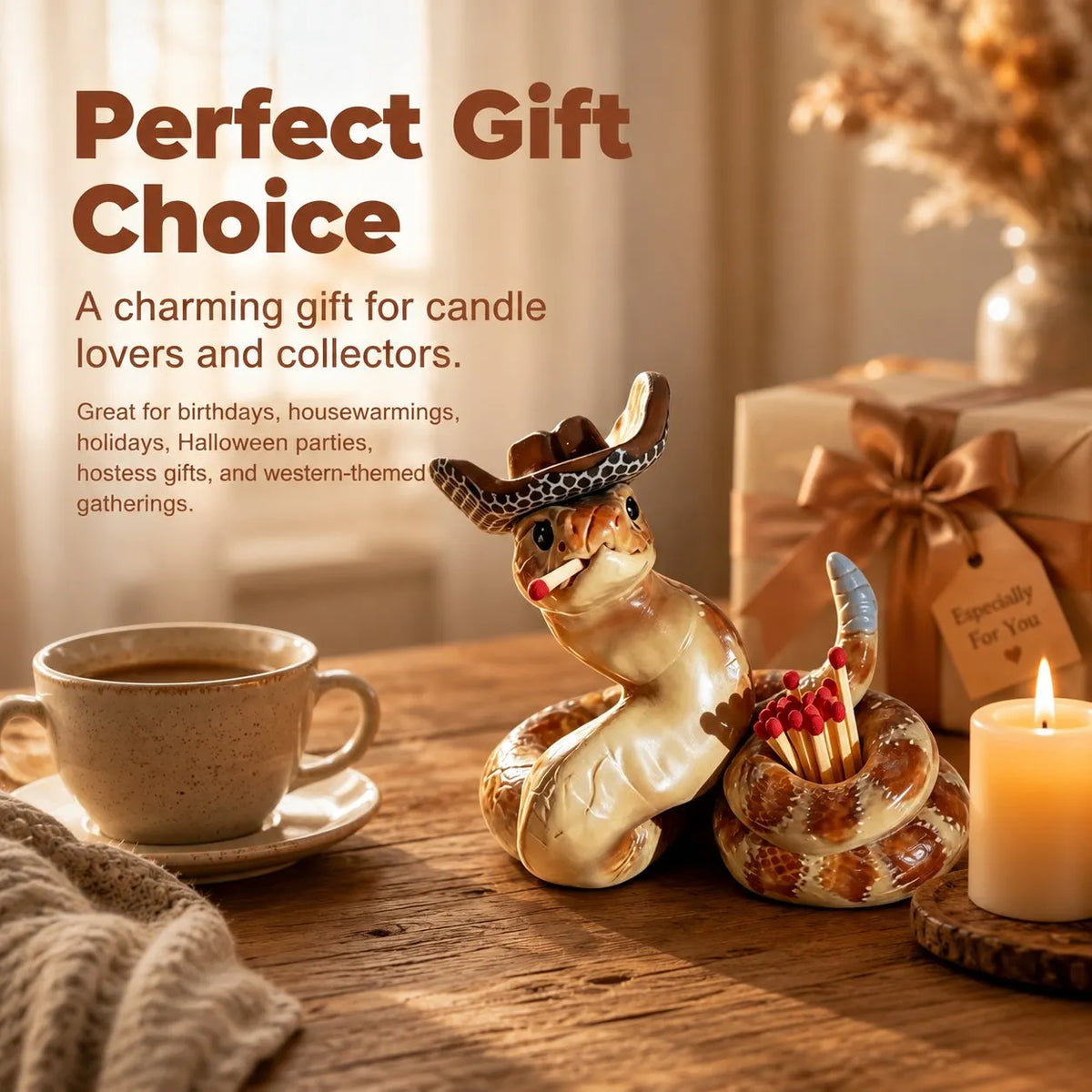 🔥HOT SALE🔥🐍 Snake-Shaped Match Holder – Creative Decorative Match Holder