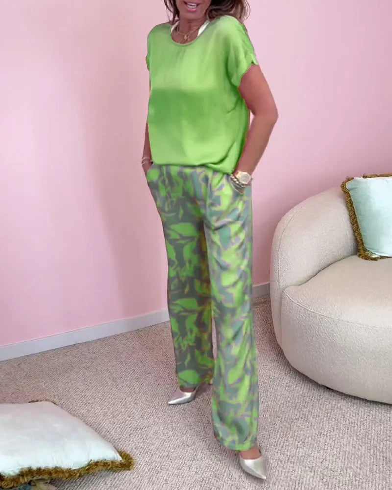 Super comfy blouse and pants Set