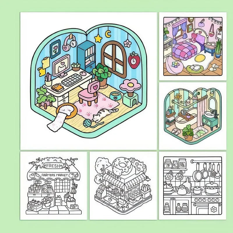 Little Cozy Corner Coloring Book For Adults and Teens