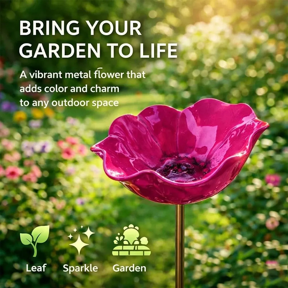 🔥HOT SALE🔥💖🎁Handmade Metal Flower Garden Stake🐦