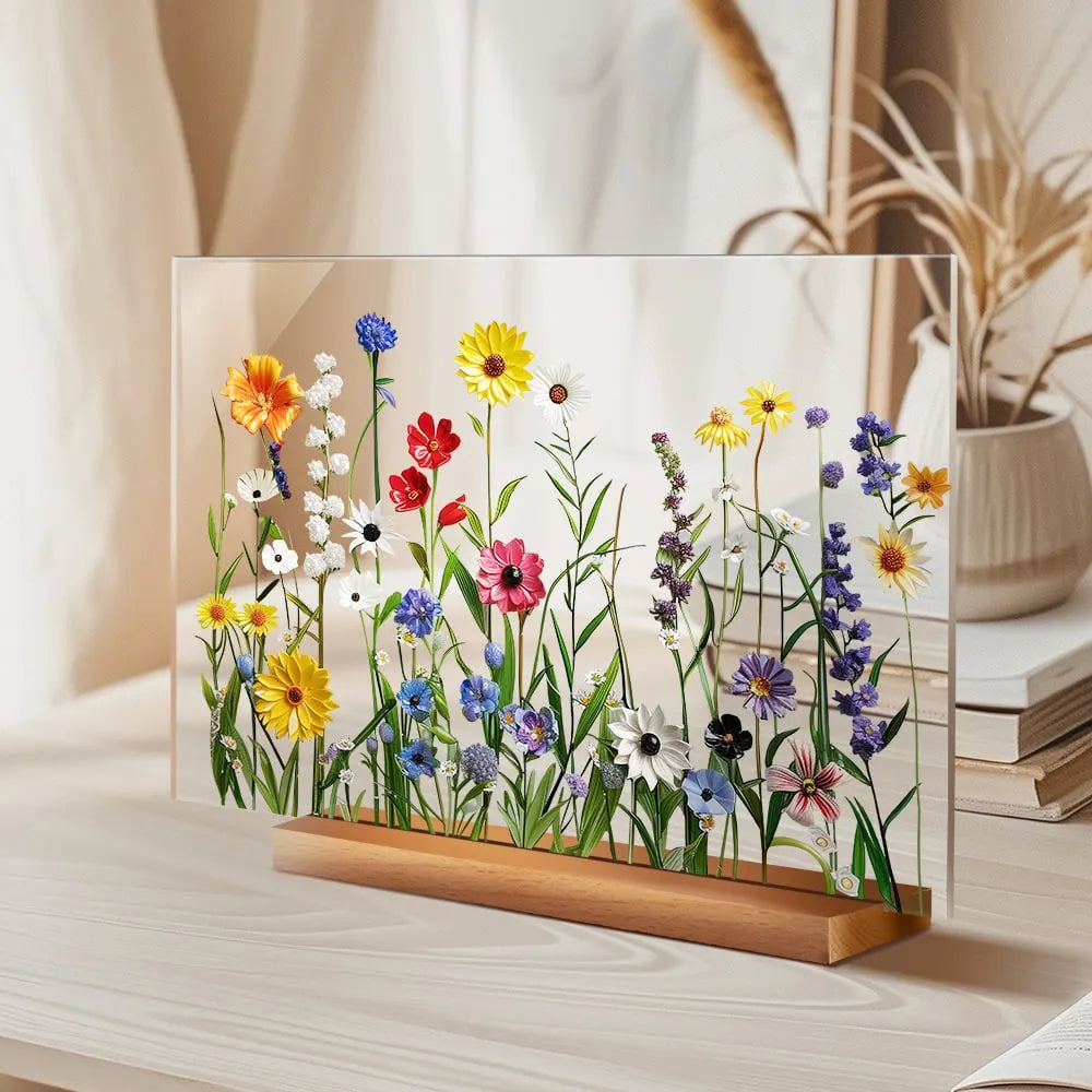 🌷🌼NEW - 🌻🌺Painted Colorful Flower Pattern Decor