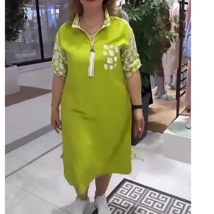 Women's Patchwork Knee-length Dress (Buy 2 Free Shipping)