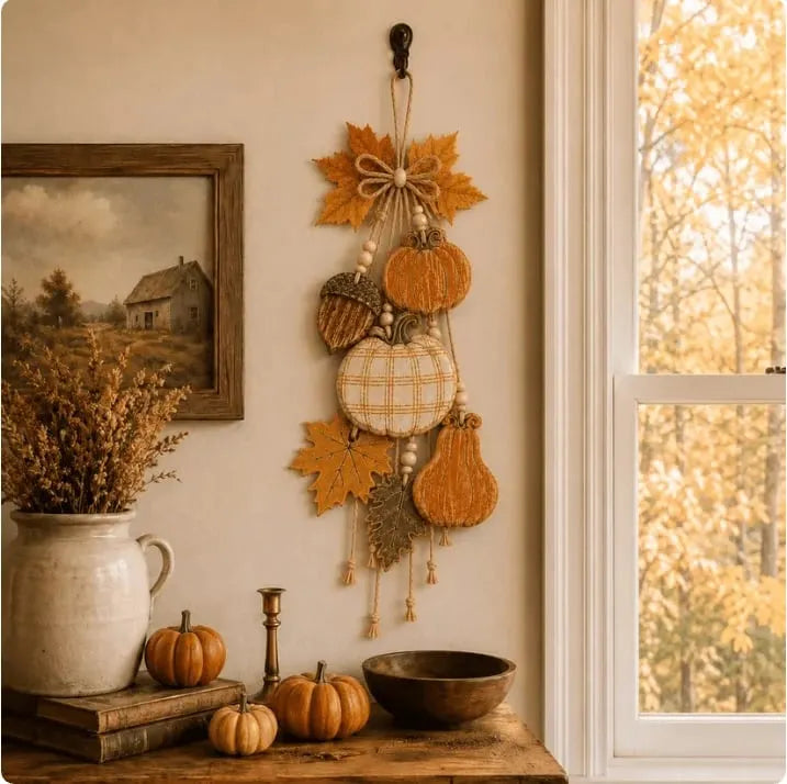 🎉 Rustic Harvest WoodenDoor Hanger