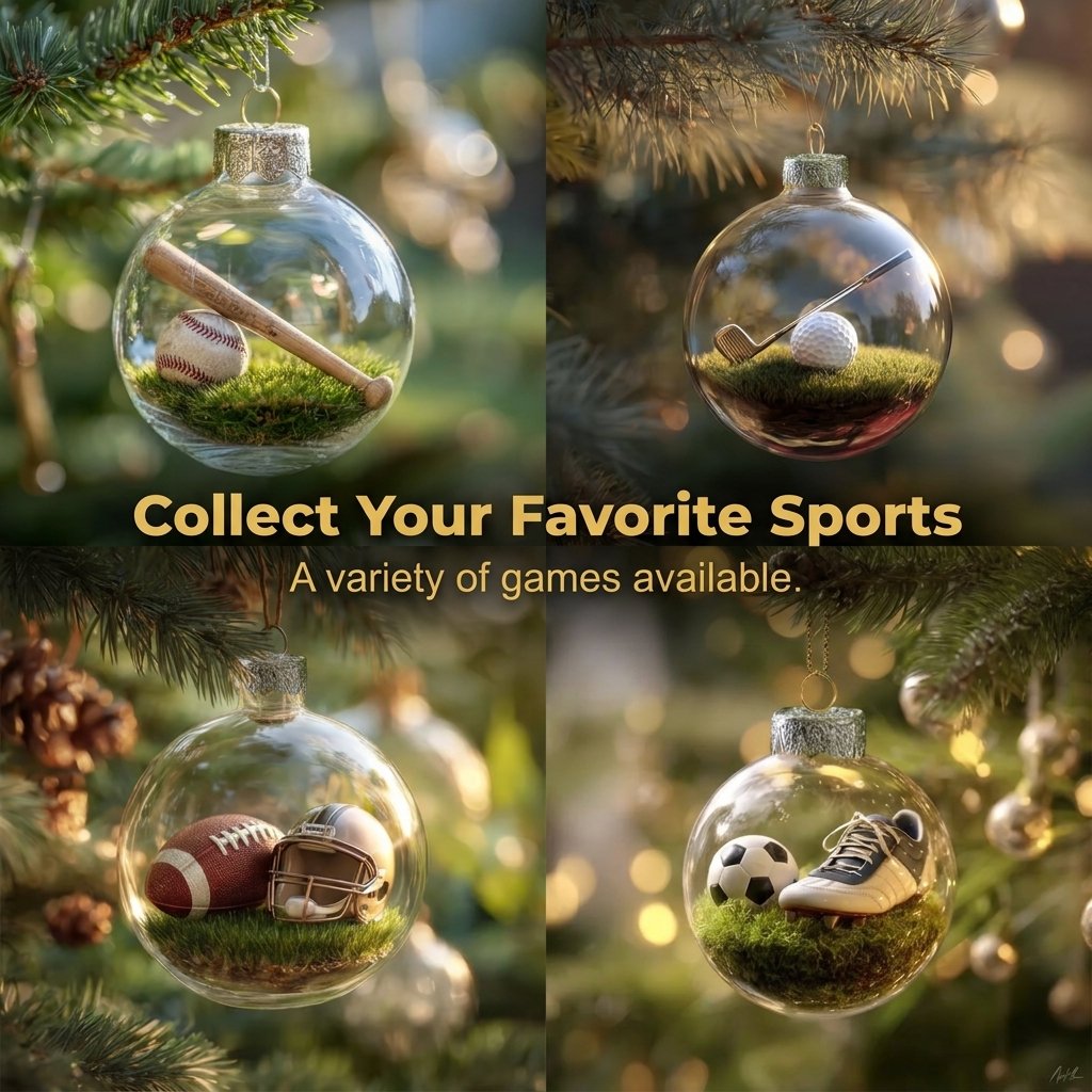 🔥HOT SALE🔥🎁Limited release-🌲Christmas Gift--⚾Sports Holiday Ornament(BUY 6 FREE SHIPPING)