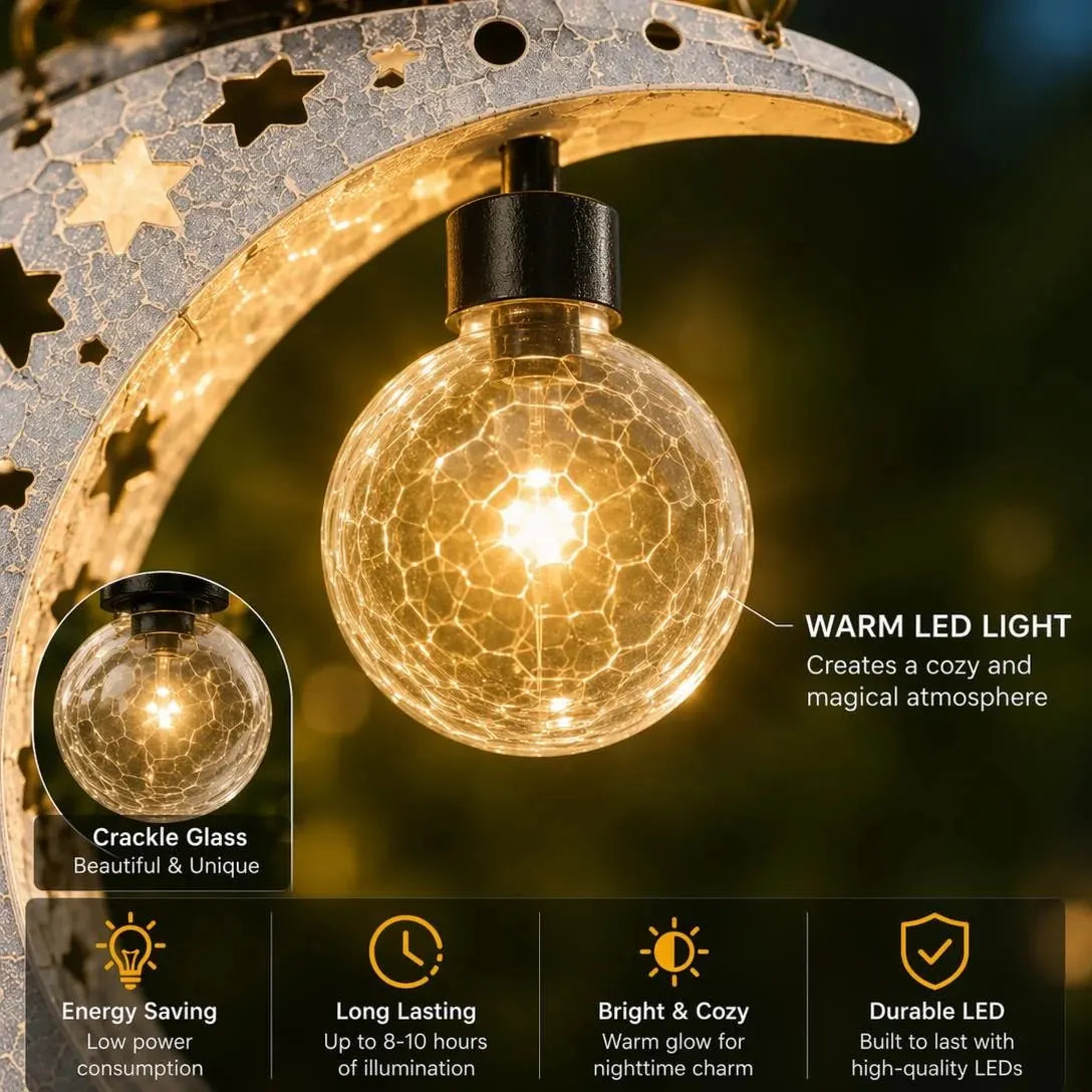 🎉🎃 Halloween Early Bird Sale | 49% OFF Black Cat Moon Solar Lantern🐈‍⬛🌙