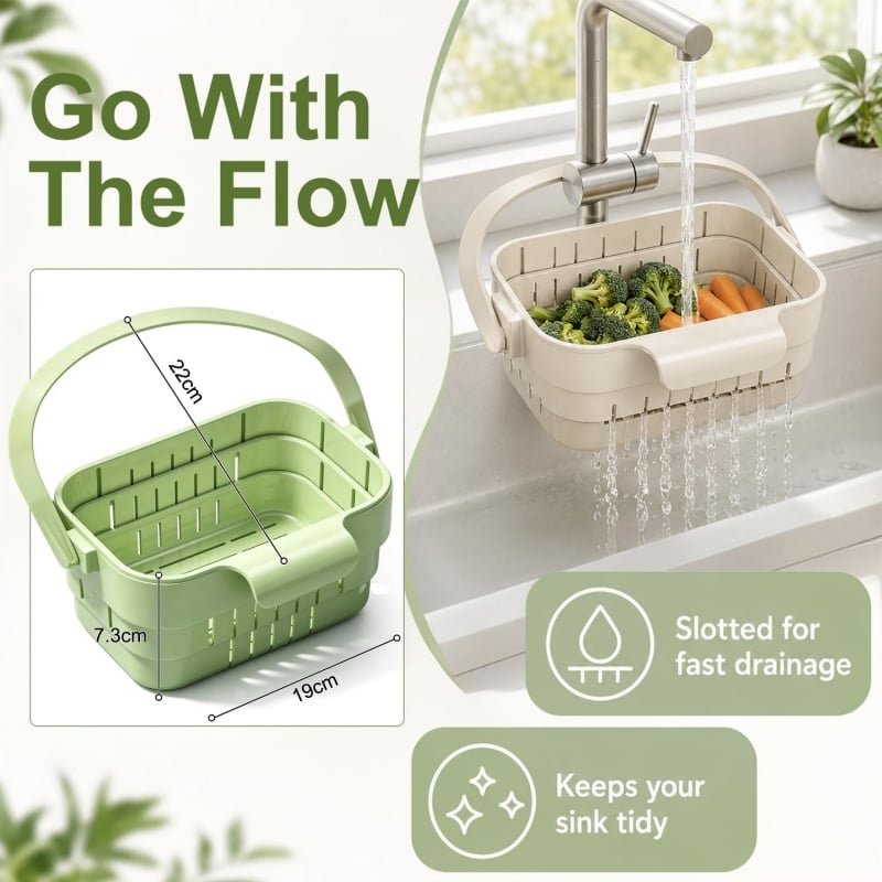 🔥HOT SALE🔥Foldable Hanging Kitchen Sink Drain Basket🧺