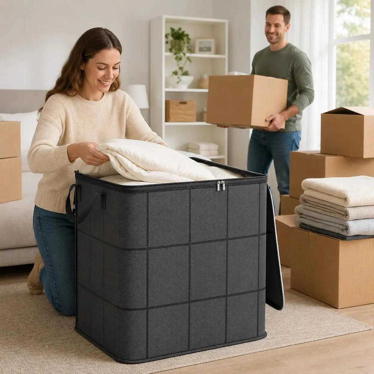🔥HOT SALE🔥💥49% OFF Factory Clearance –📦Foldable Storage Tote – Waterproof, Dustproof, Big & Portable 🌟