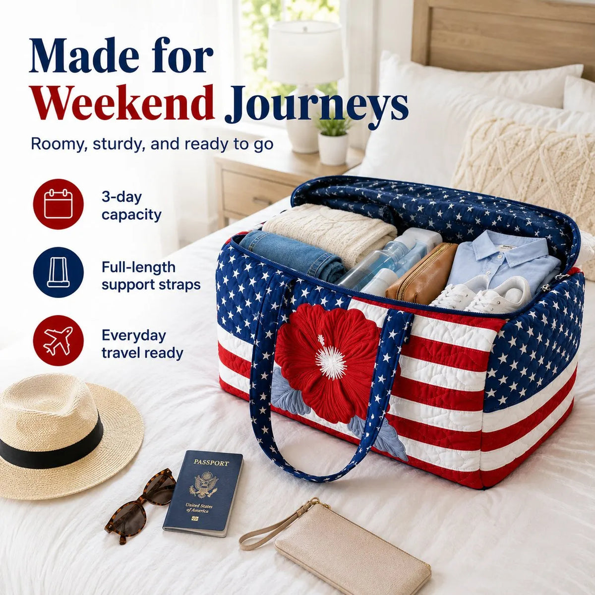 🔥HOT SALE🔥Craftsman’s USA Quilted Duffle Bag