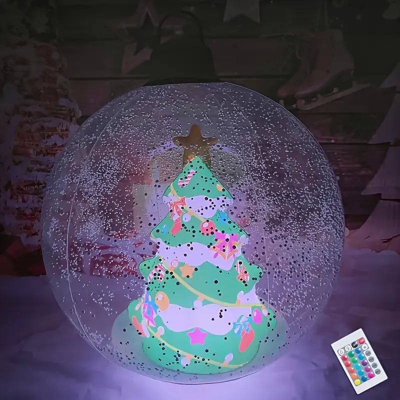 🎉🎄24-inch Light-Up Christmas Ball, Outdoor Decoration with LED Lights