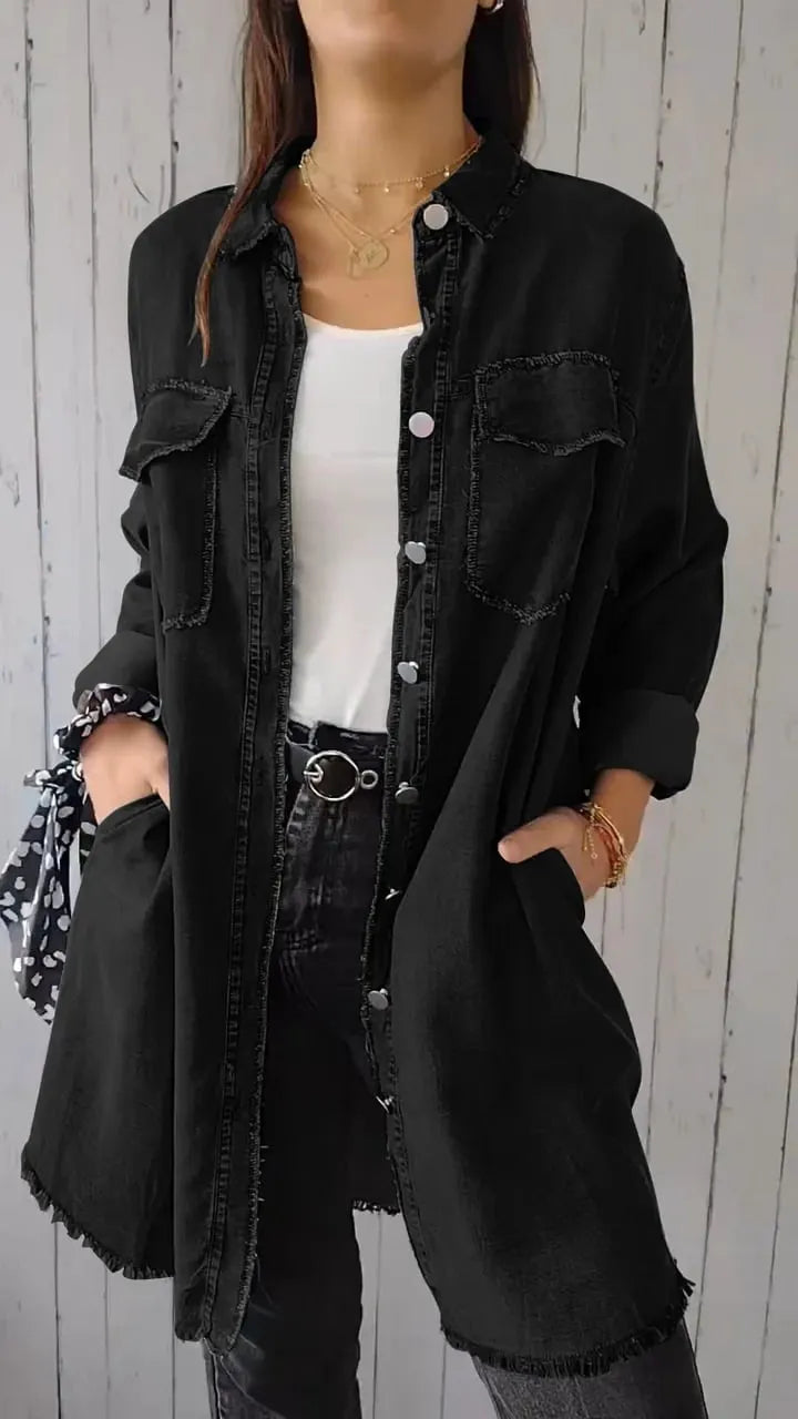 Denim Comfortable Long Coat Shirt (Buy 2 Free Shipping)