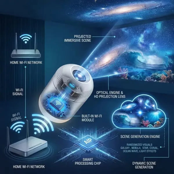 🔥Night Light Projector - Smart Holographic Star Projector