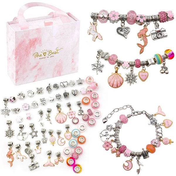 (🔥BEST GIFT TO MY GRANDDAUGHTER🔥)  Gift Boxed Charm Bracelet Jewerly Making Kit - 49% OFF ONLY TODAY