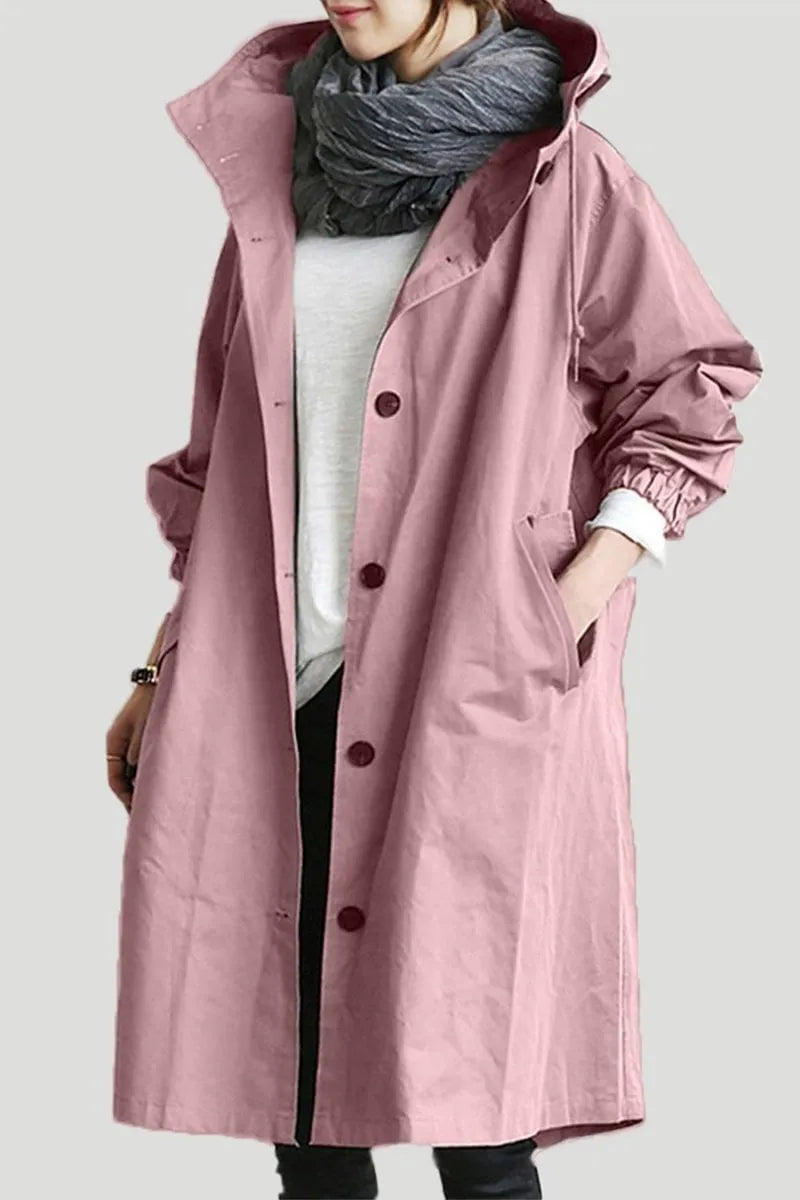 Waterproof  Oversized Hooded Windbreaker Rain Jacket