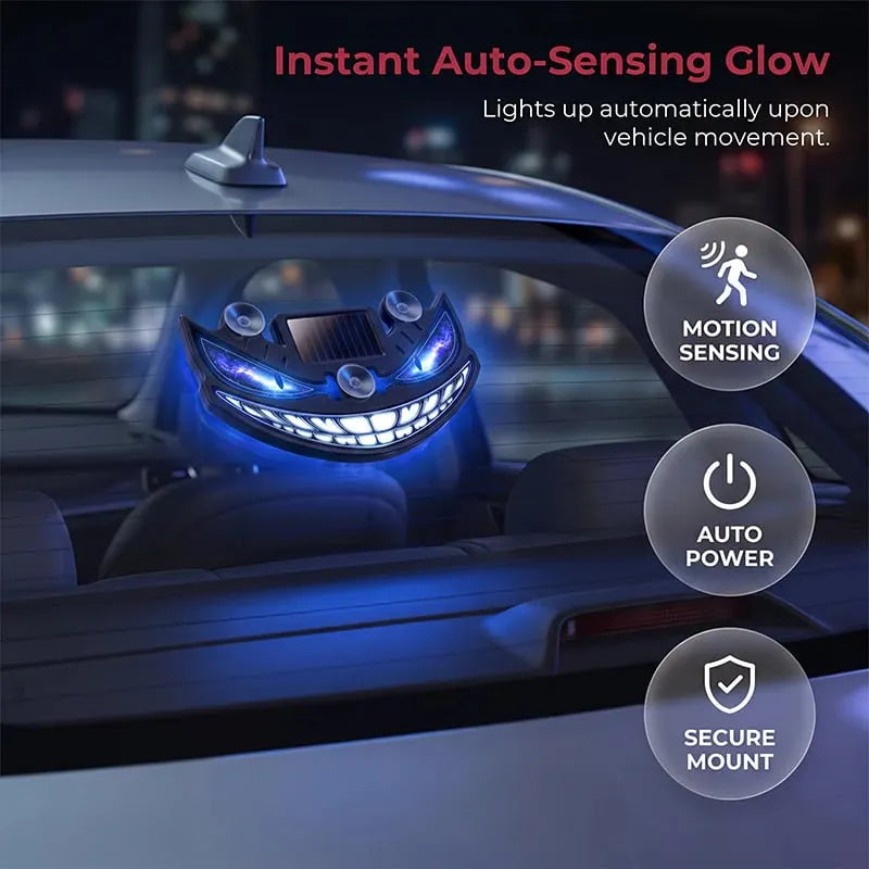 🎉 Solar Devil Eye LED Car Warning Light