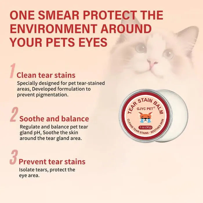 👀✨ GJYC PET Tear Stain Protection Cream & Brush Set 🐱🐶 for dogs & Cats