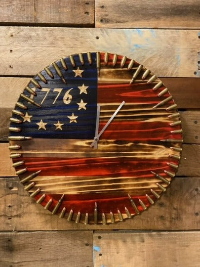 Handmade Patriotic American Flag Clock🎁BUY 2 FREE SHIPPING