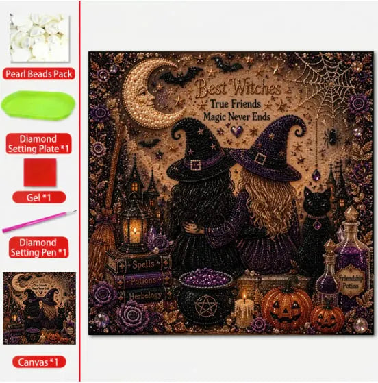 🔥Last Day 49% OFF - 👻 Cute Ghosts Pumpkins 3D Pearl Mosaic Art Kit Halloween Decor (No Mess, Beginner), Age 8+(📦Buy 2 Free Shipping)