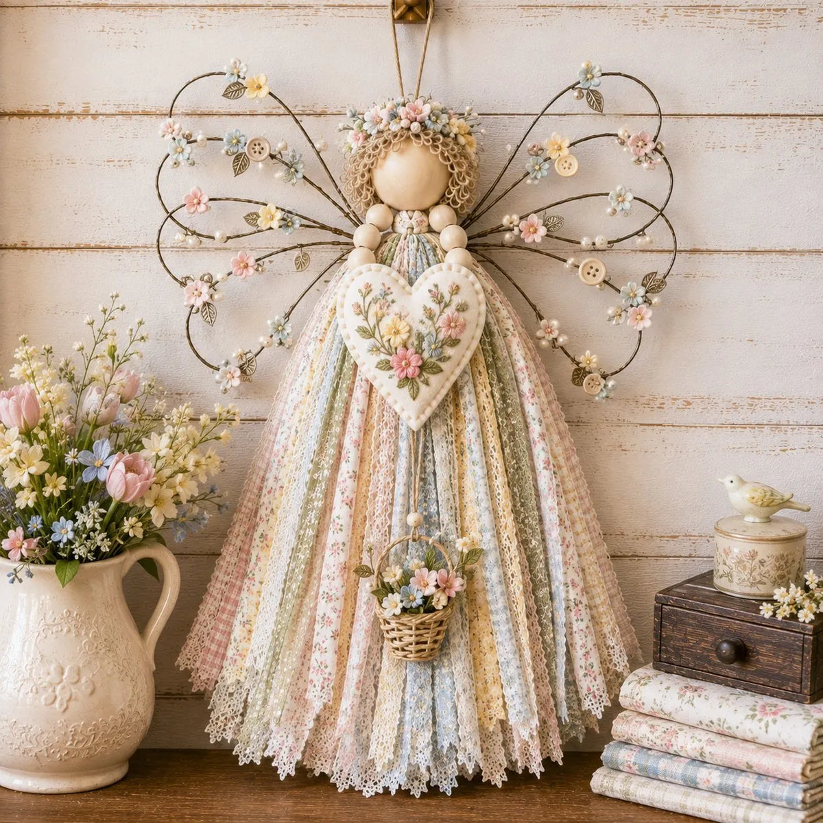 🔥 HOT SALE 🔥🪽 Angel Fabric Hanging DIY Kit